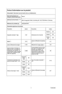 Lave-linge hublot Bosch WGG244FSFR