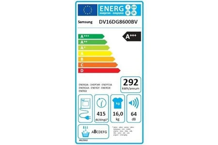 Sèche-linge pompe à chaleur Samsung DV16DG8600BV