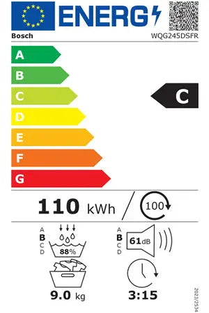 Sèche-linge pompe à chaleur Bosch WQG245DSFR