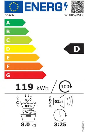 Sèche-linge pompe à chaleur Bosch WTH8520SFR