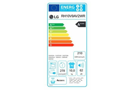 Sèche-linge pompe à chaleur Lg Sécheuse RH10V9AV2WR