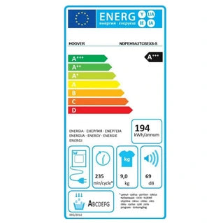 Sèche-linge pompe à chaleur Candy Hoover H-Dry 500 NDPEH9A3TCBEXS-S