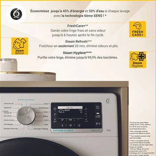 Lave-linge hublot Whirlpool W8X89AD SILENCE FR AUTODOSE
