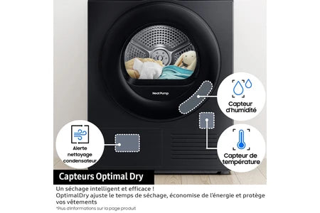 Sèche-linge pompe à chaleur Samsung DV90DB7845GB Noir