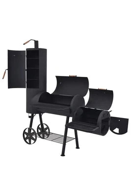 : Barbecue à charbon VIDAXL XXL Noir – Barbecue charbon avec étagère inférieure – Grill extérieur grande capacité