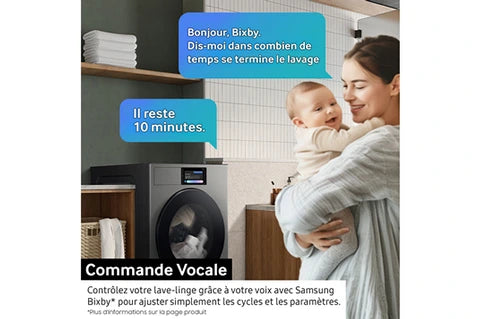 Lave-linge hublot Samsung WF90F09C4S BESPOKE AI