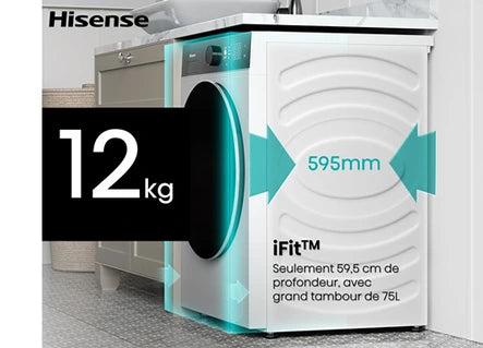 Lave-linge hublot Hisense 5i WF5I1245BWR