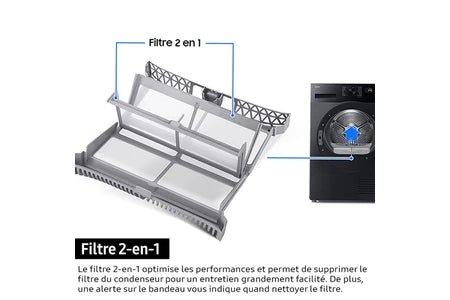 Sèche-linge pompe à chaleur Samsung DV90DB7845GE Blanc