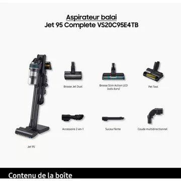 Aspirateur balai SAMSUNG  Jet 95 Complete VS20C95E4TB