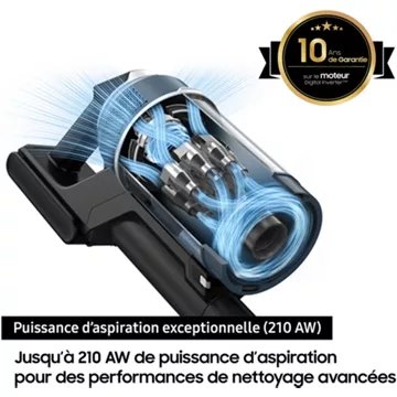 Aspirateur balai SAMSUNG Pack Jet 85 Pet + Double serpillière spray + 2ème filtre