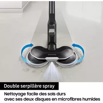 Aspirateur balai SAMSUNG Pack Jet 85 Pet + Double serpillière spray + 2ème filtre