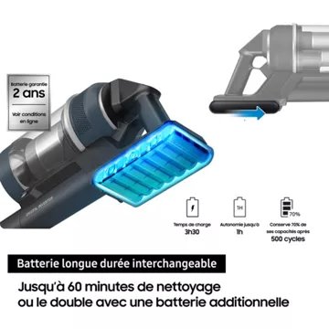 Aspirateur balai SAMSUNG Pack Jet 85 Pet + Double serpillière spray + 2ème filtre